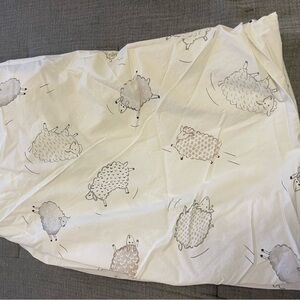 Pottery Barn Kids 100% organic cotton sheep crib sheet